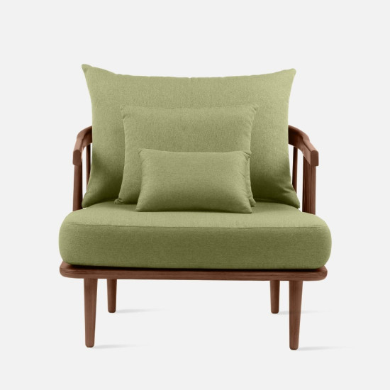Willow Single Sofa, L89, Walnut Brown Willow Single Sofa, L89, Walnut Brown